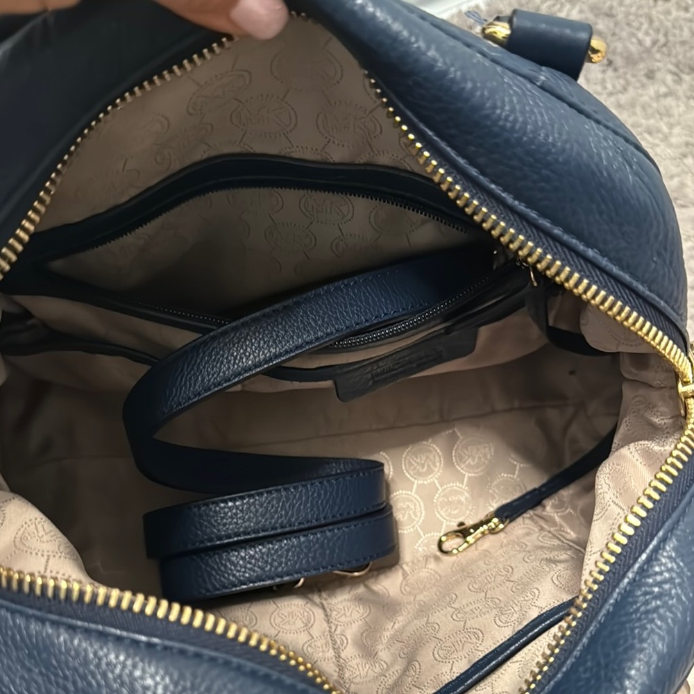 Michael Kors Blue Satchel with Gold Hardware - Picture 5 of 6